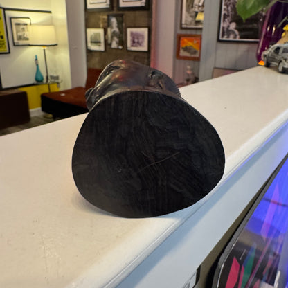 African Carved Bust Ebony Wood