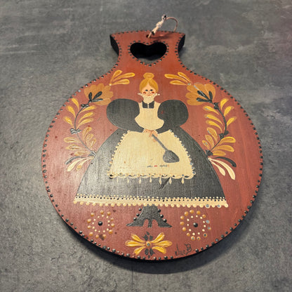 Folk Art Wooden Painted Wall Plaque