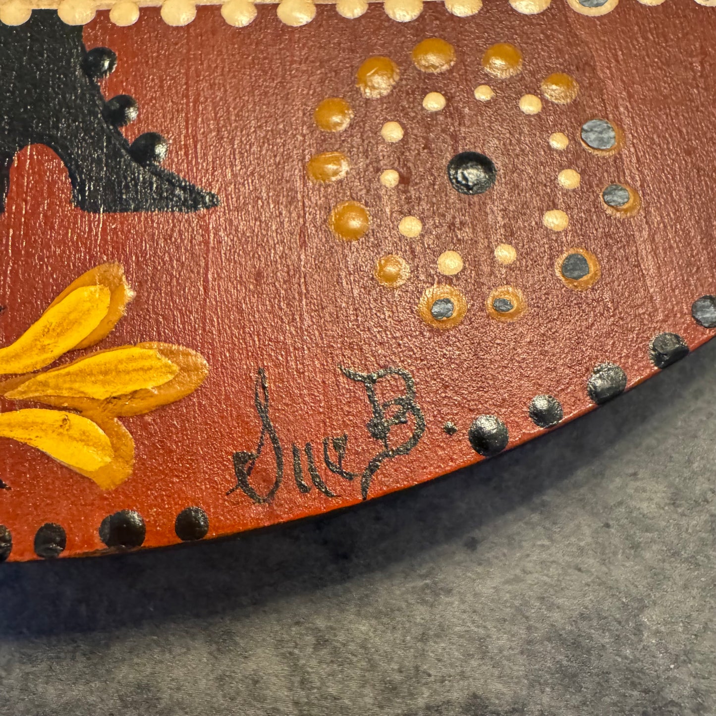 Folk Art Wooden Painted Wall Plaque