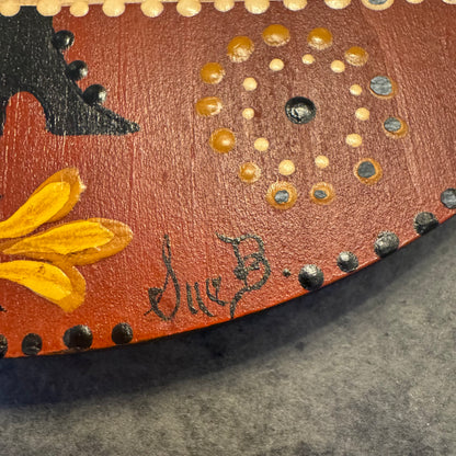 Folk Art Wooden Painted Wall Plaque