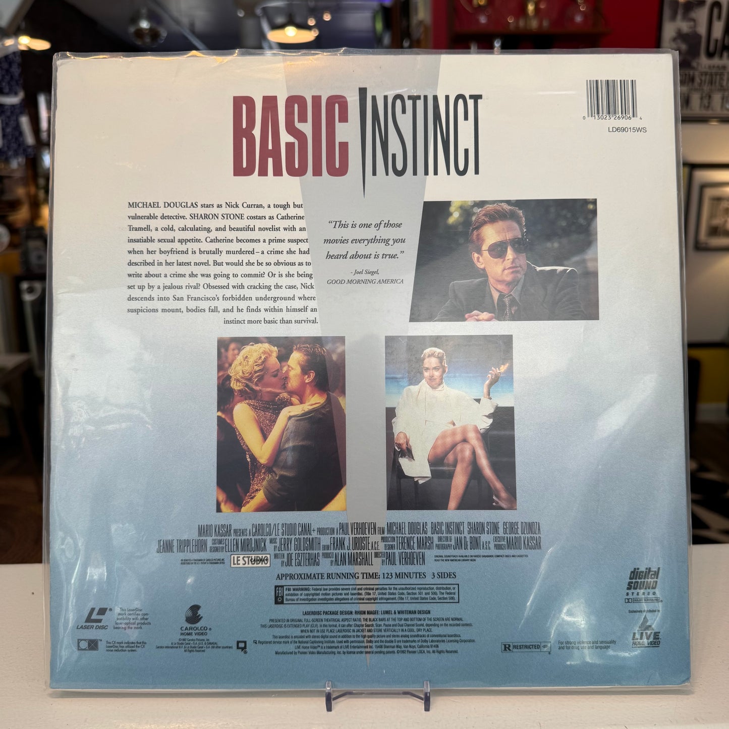 Basic Instinct Widescreen Laserdisc