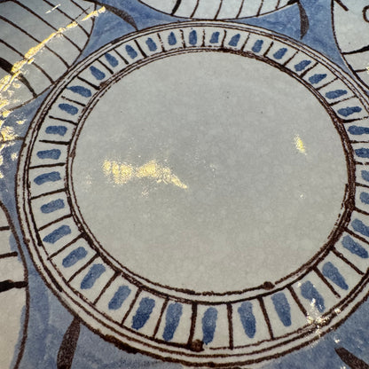 Mid-Century Modern Ed Langbein Italian Pottery Fish Platter – Hand-Painted Majolica