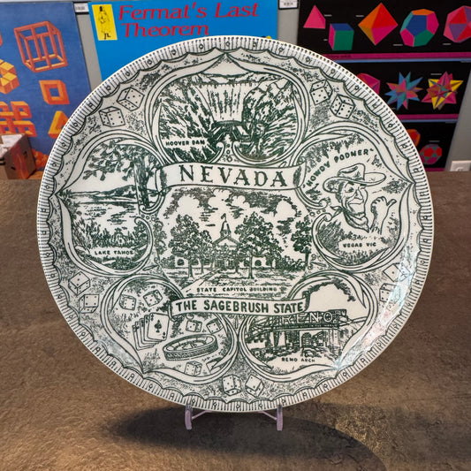 Souvenir Plate 7" Nevada 'The Sagebrush State'