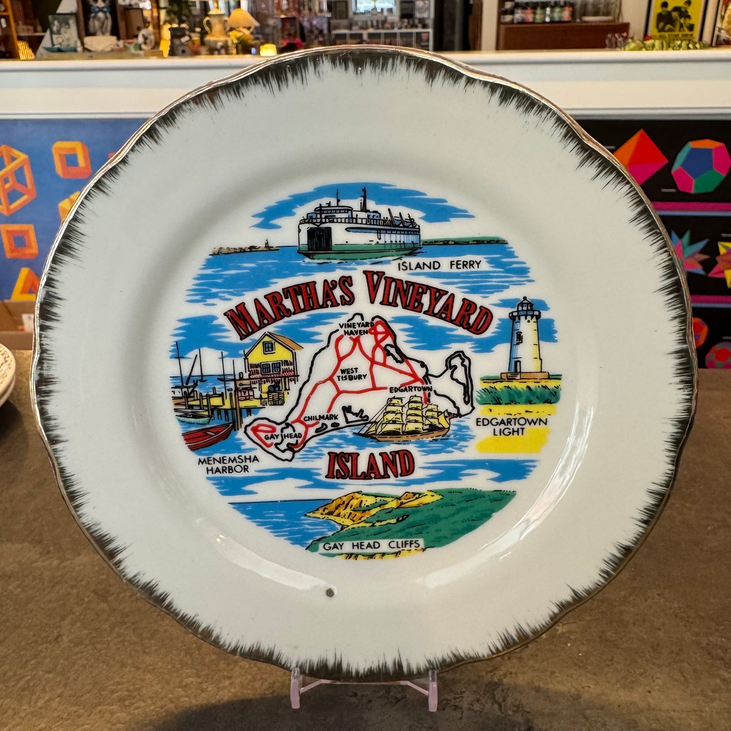 Souvenir Plate 7" Martha's Vineyard Island, MA