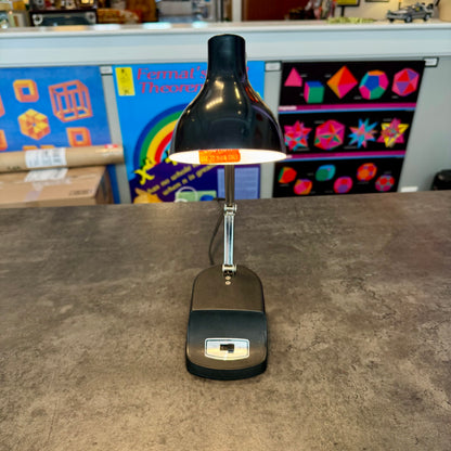 Vintage Black Gooseneck Desk Lamp - Minimalist Task Lighting - Made in Taiwan