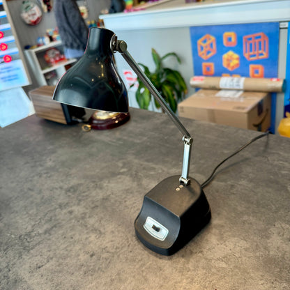 Vintage Black Gooseneck Desk Lamp - Minimalist Task Lighting - Made in Taiwan