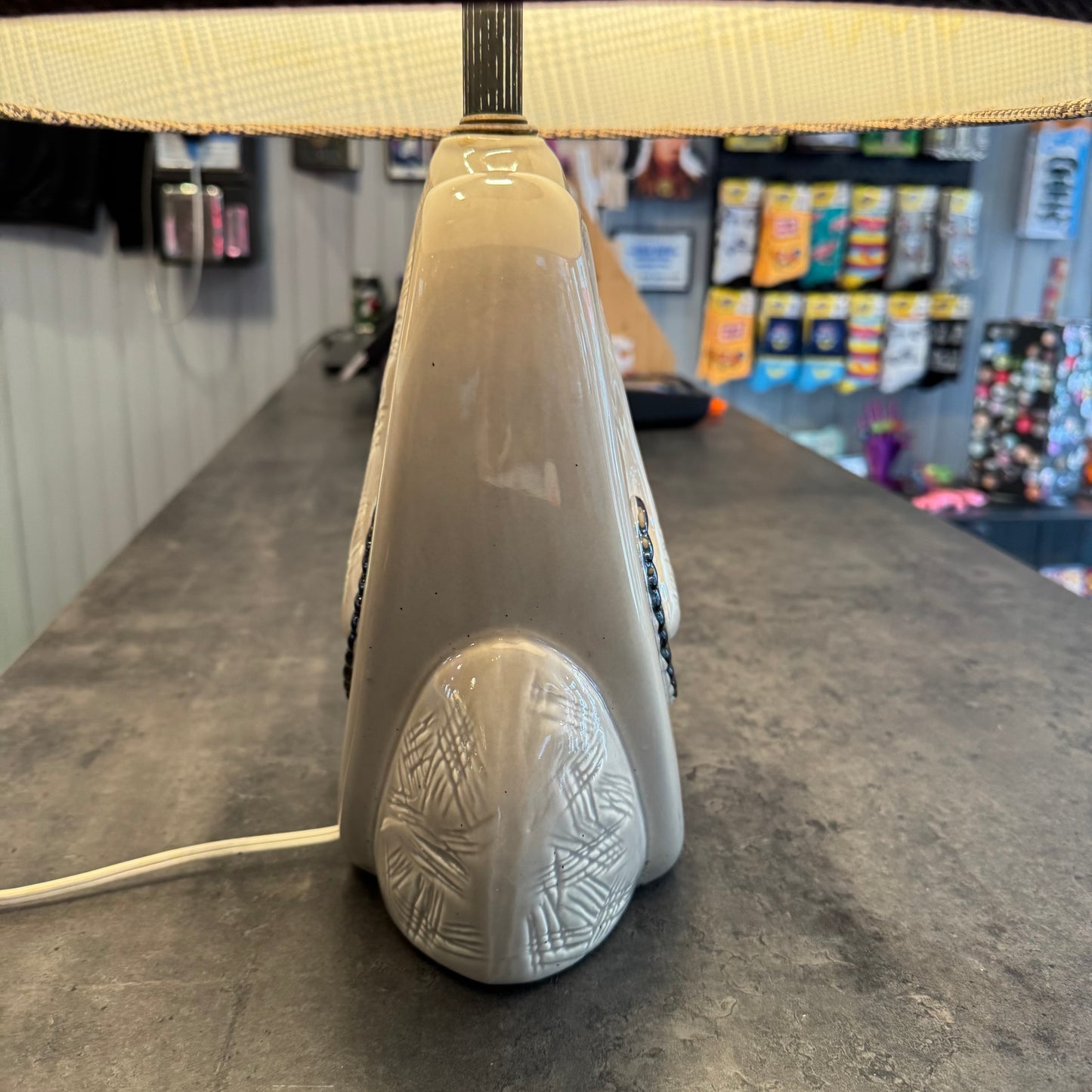 Vintage Sculptural Ceramic Table Lamp – Mid-Century Postmodern