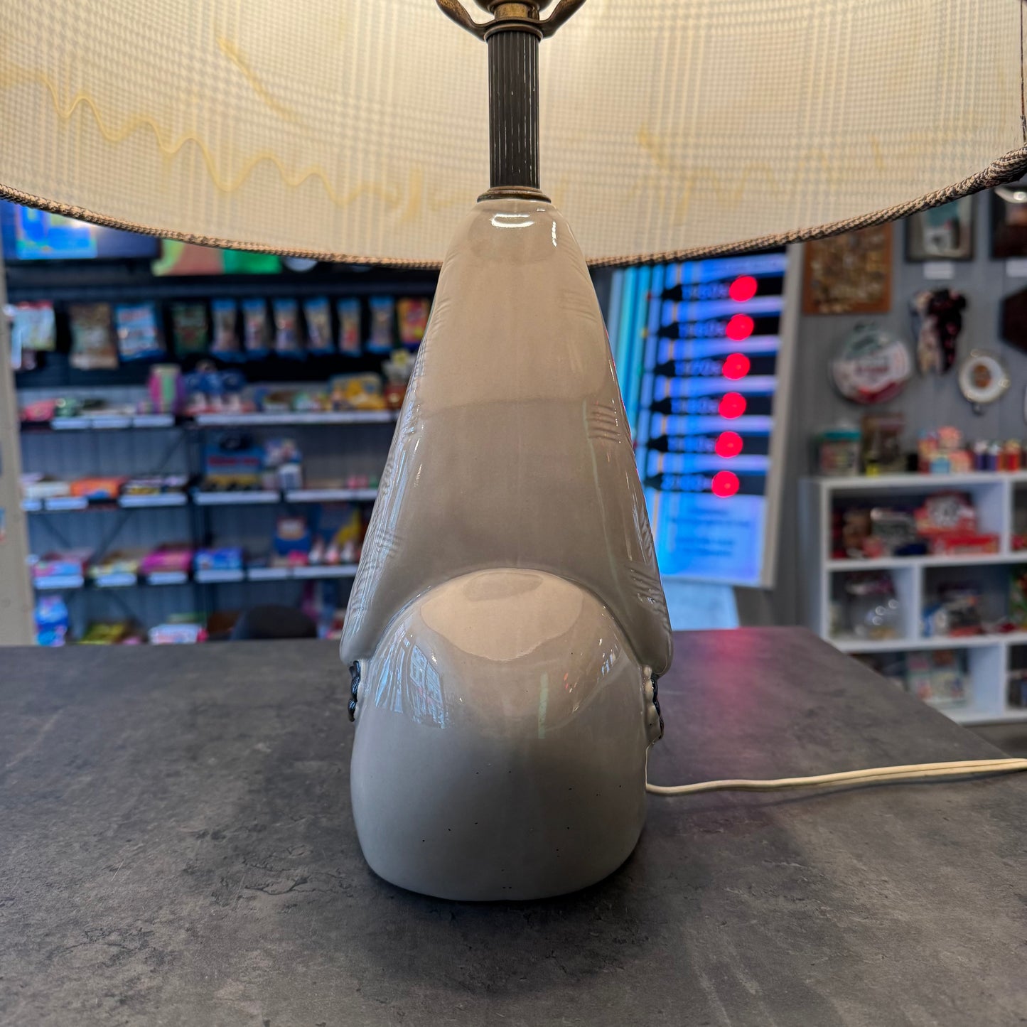 Vintage Sculptural Ceramic Table Lamp – Mid-Century Postmodern
