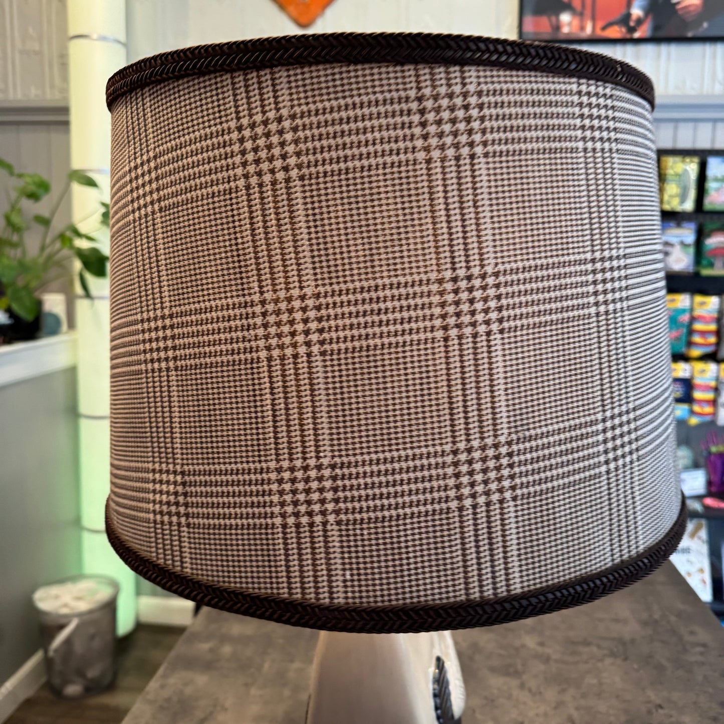 Vintage Sculptural Ceramic Table Lamp – Mid-Century Postmodern