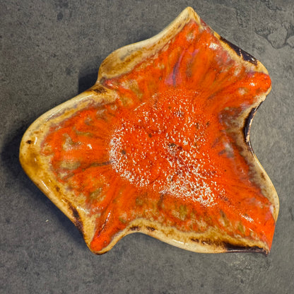 Drip Glaze Leaf Trinket Dishes - Set of 3
