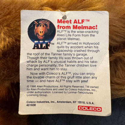 Original 1980s Alf 18" Stuffed Toy (Mint Condition & Tagged)