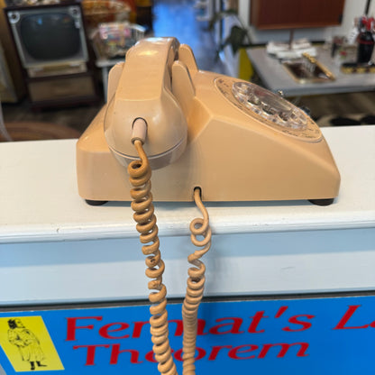 Vintage 1960s ITT "K-500" Rotary Phone – Soft Pink/Beige