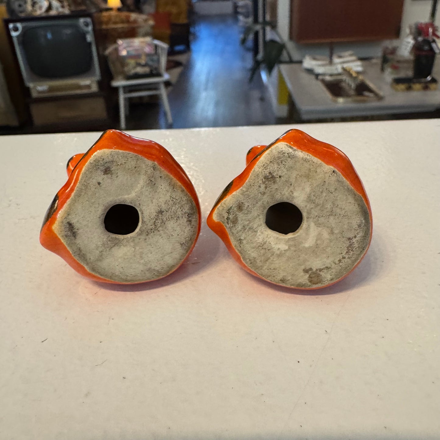 Vintage Red Panda Salt & Pepper Shakers - Mid-Century Kitsch