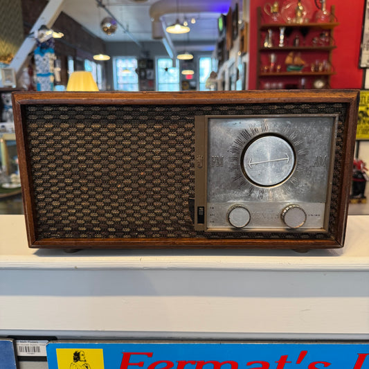 Vintage Zenith Model S-65234 Tube Radio - Working - Mid-Century Wood Cabinet