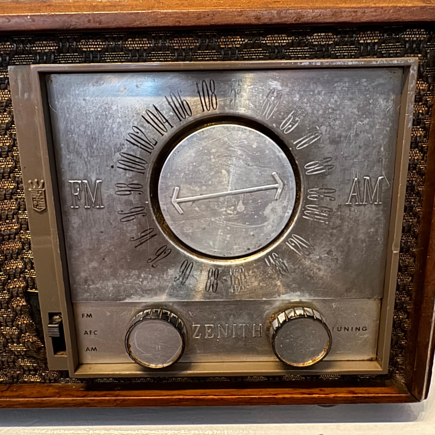 Vintage Zenith Model S-65234 Tube Radio - Working - Mid-Century Wood Cabinet