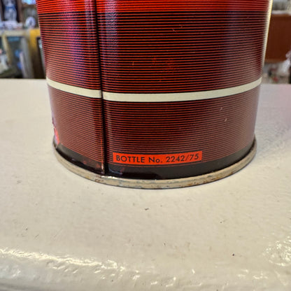 Vintage Thermos Brand Striped Thermos - Red & White- 1 Quart