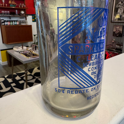 Antique C. Leary & Co. Glass Seltzer Bottle – Newburyport, MA (Intact Glass Rod)