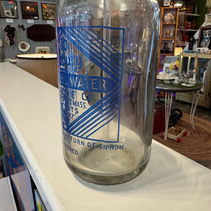Antique C. Leary & Co. Glass Seltzer Bottle – Newburyport, MA (Intact Glass Rod)