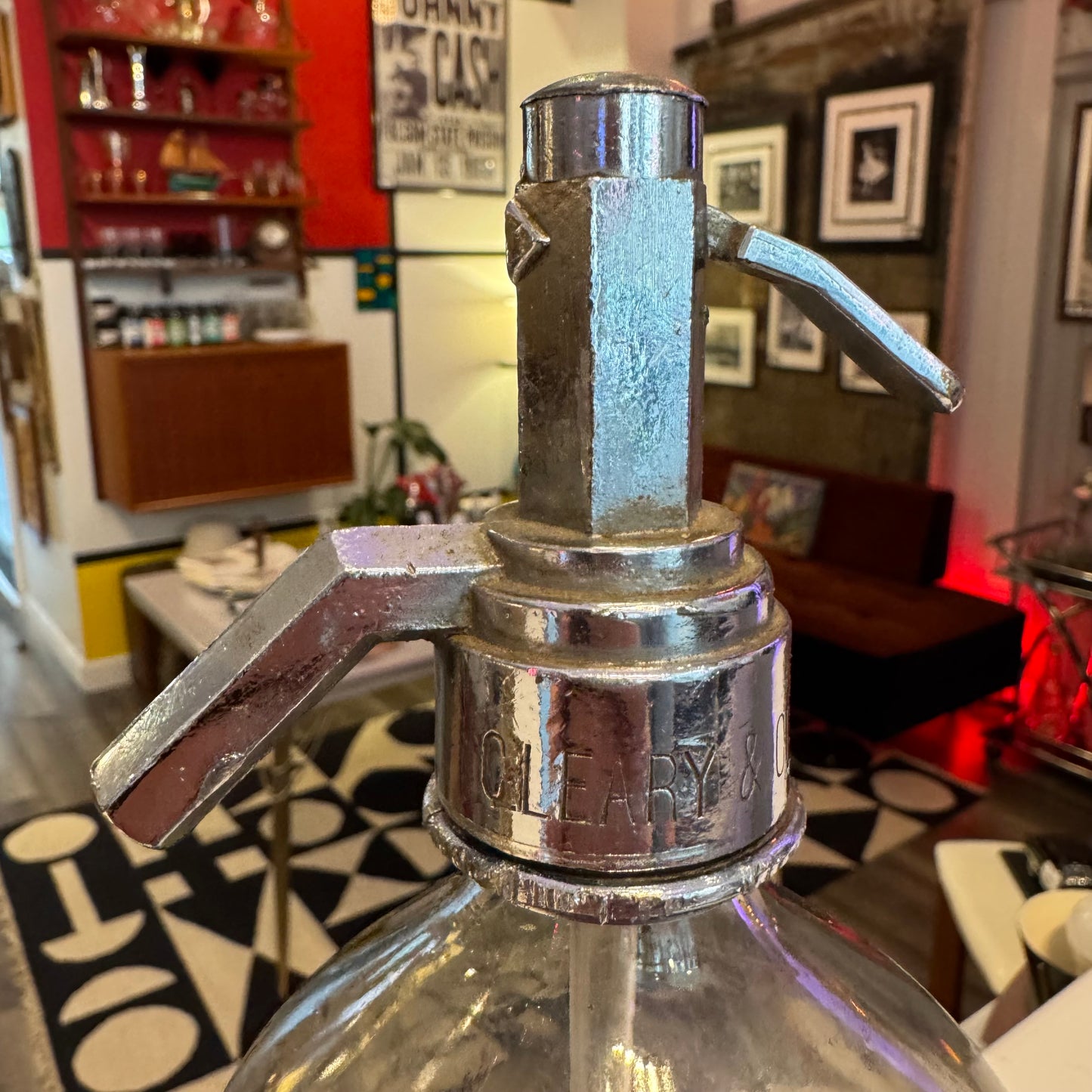 Antique C. Leary & Co. Glass Seltzer Bottle – Newburyport, MA (Intact Glass Rod)