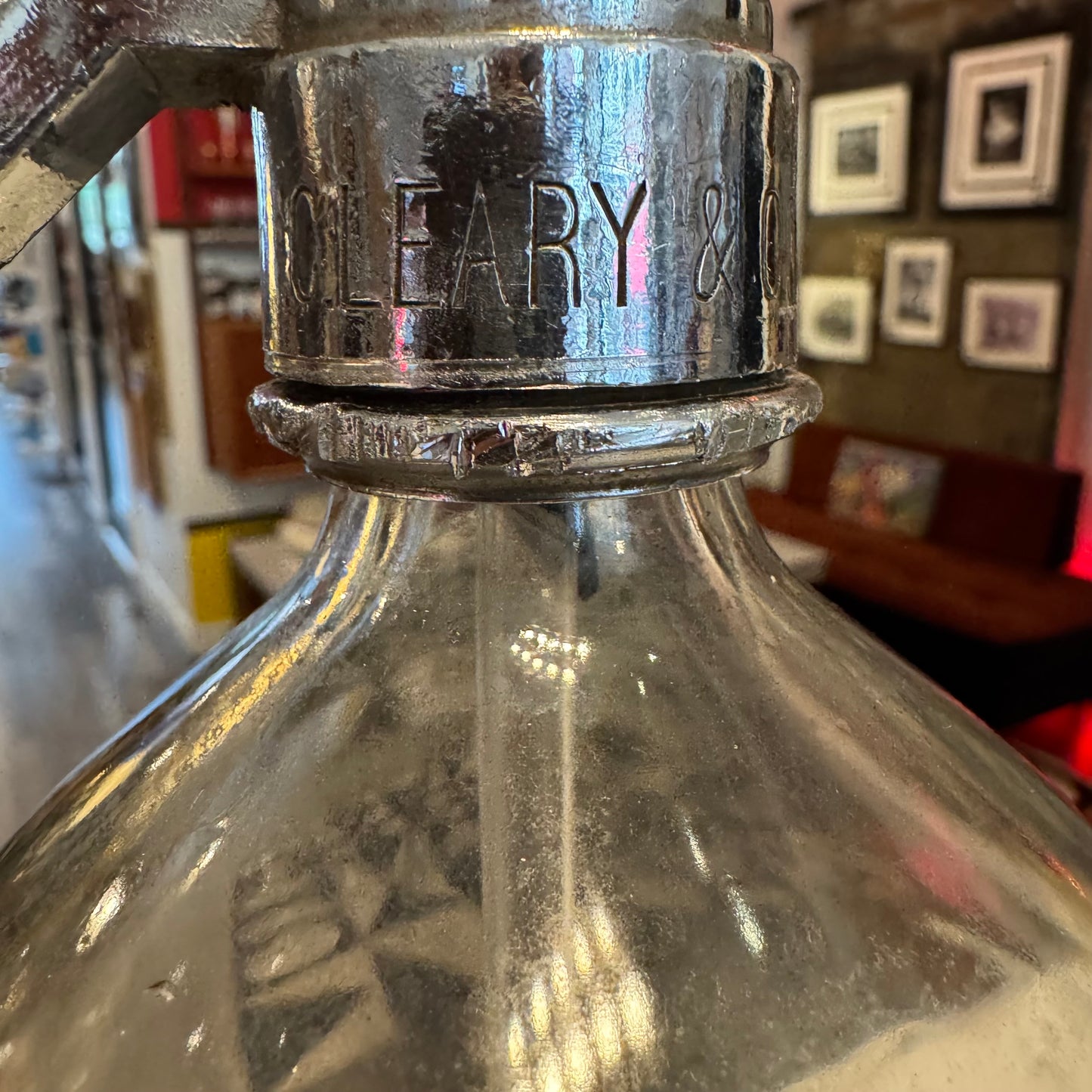 Antique C. Leary & Co. Glass Seltzer Bottle – Newburyport, MA (Intact Glass Rod)