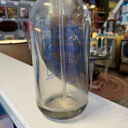 Antique C. Leary & Co. Glass Seltzer Bottle – Newburyport, MA (Intact Glass Rod)