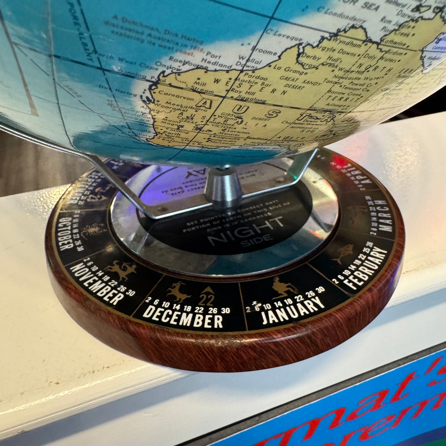 Vintage 1950/60s Rand McNally "World Clock" Desktop Globe