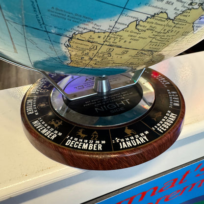 Vintage 1950/60s Rand McNally "World Clock" Desktop Globe