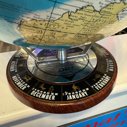 Vintage 1950/60s Rand McNally "World Clock" Desktop Globe