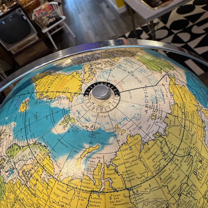 Vintage 1950/60s Rand McNally "World Clock" Desktop Globe