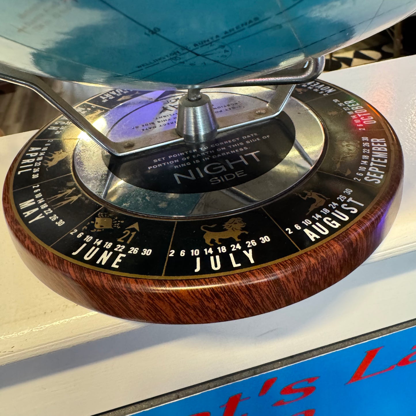Vintage 1950/60s Rand McNally "World Clock" Desktop Globe