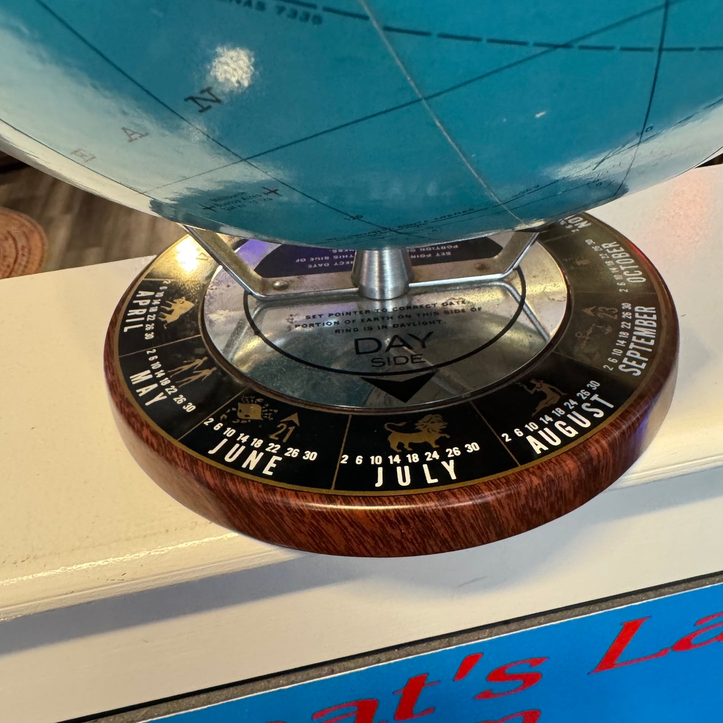 Vintage 1950/60s Rand McNally "World Clock" Desktop Globe
