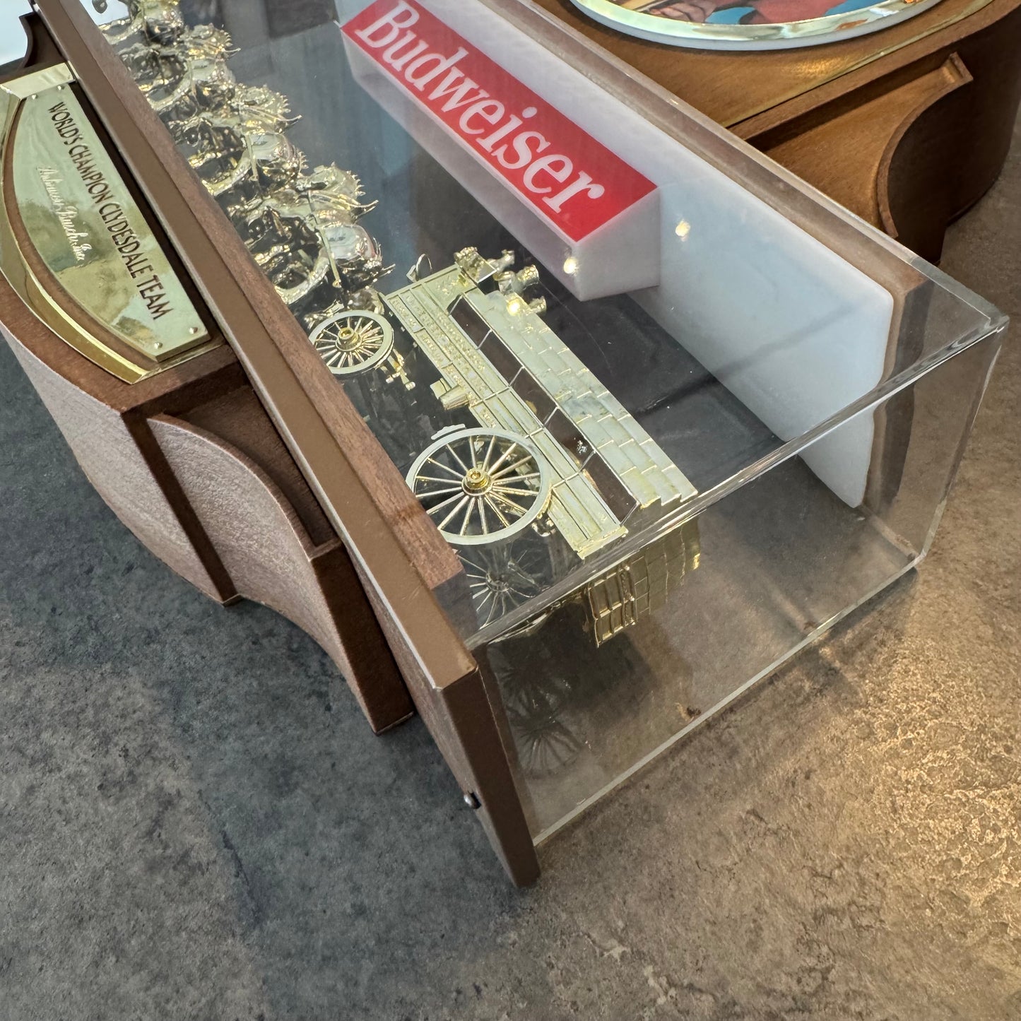 Vintage Budweiser World Champion Clydesdale Team Hanging Sign 1980s