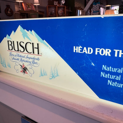 Light Up Busch Beer Sign 'Head for the Mountains" Works