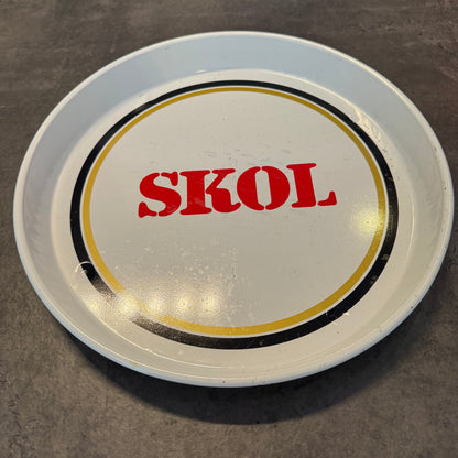 Vintage Skol Lager Metal Beer Tray (12")