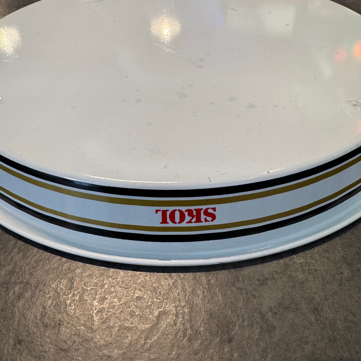 Vintage Skol Lager Metal Beer Tray (12")