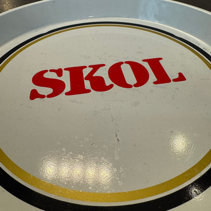 Vintage Skol Lager Metal Beer Tray (12")