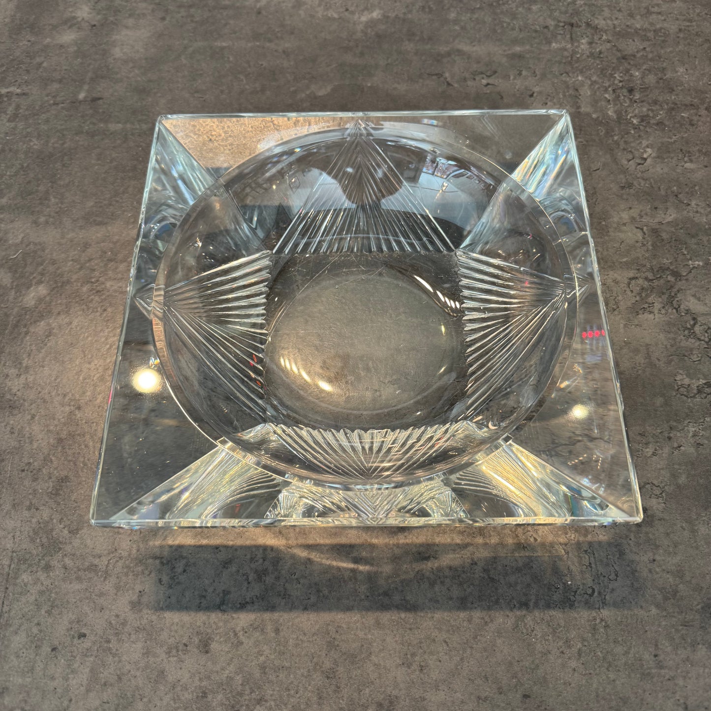 Vintage Heavy Cut Crystal Centerpiece Bowl (6.3 lbs)