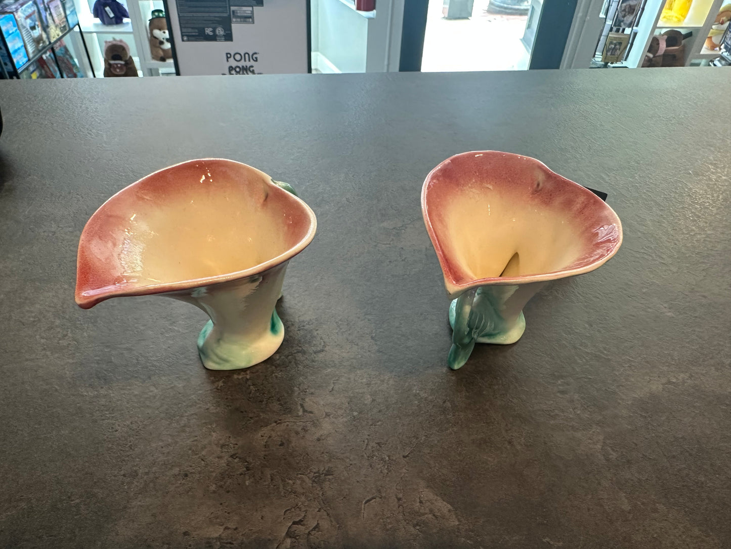 Ceramic Lily Sugar and Creamer Set