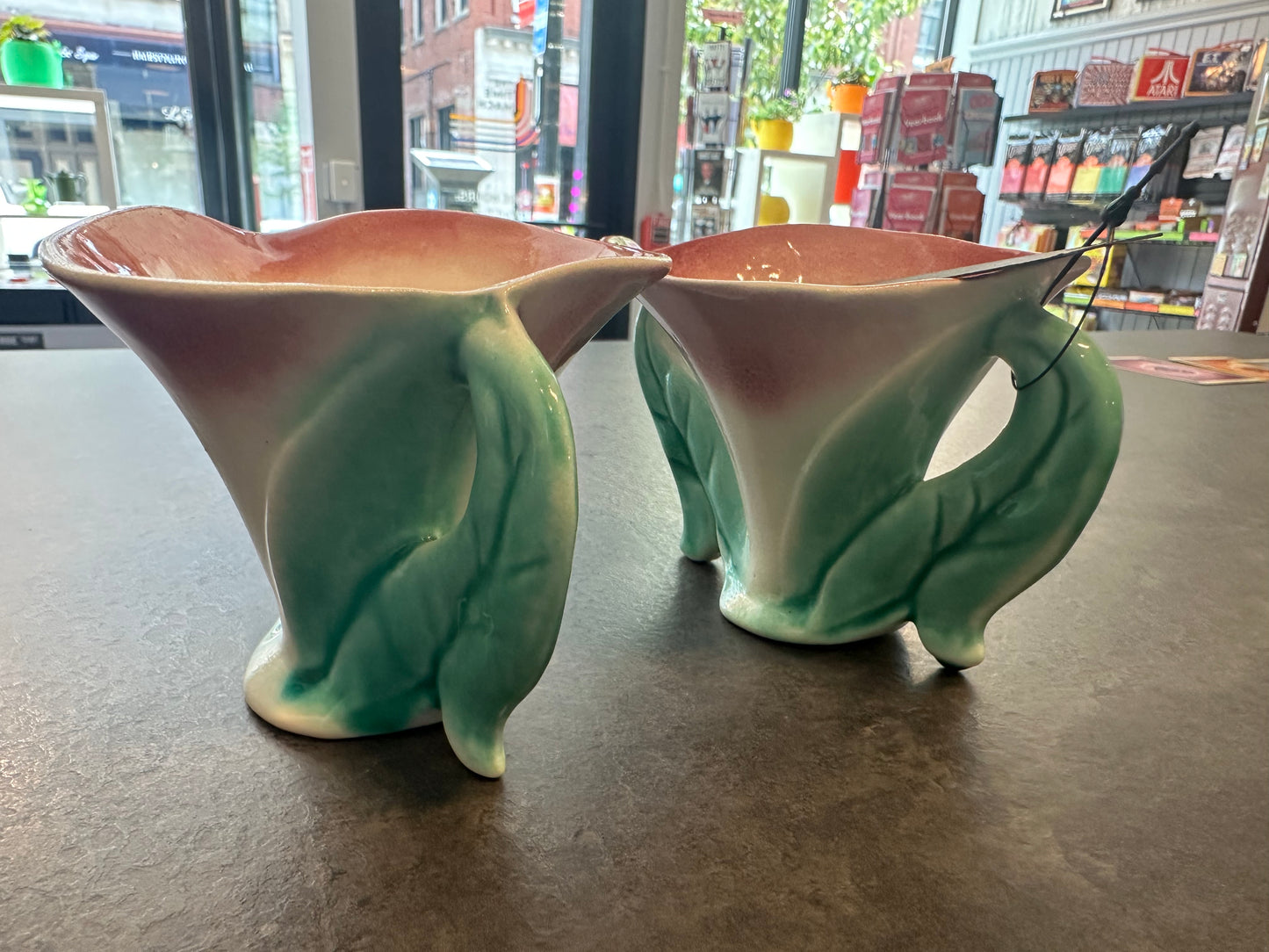 Ceramic Lily Sugar and Creamer Set