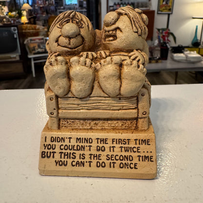 Russ Berrie and Co. Couple in Bed Saucy Figurine