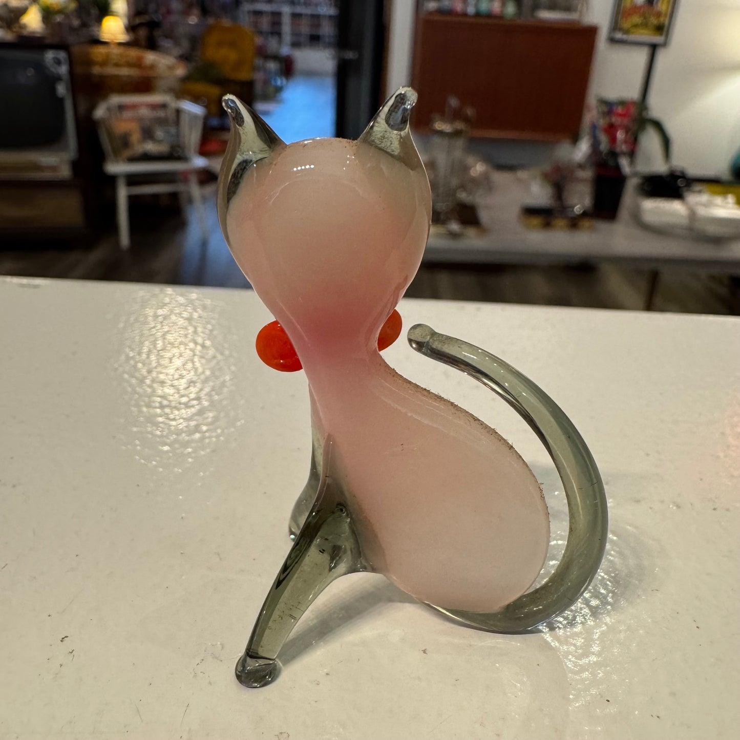 Small Blown Glass Cat Figurine
