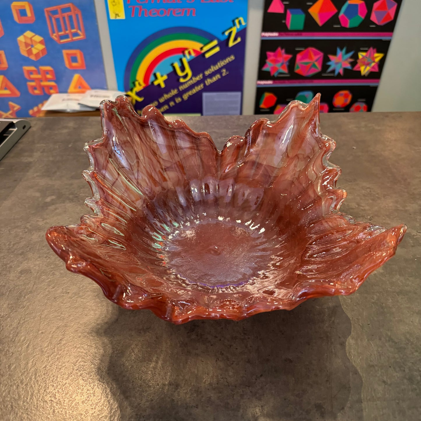 Blown Glass MCM Centerpiece Bowl