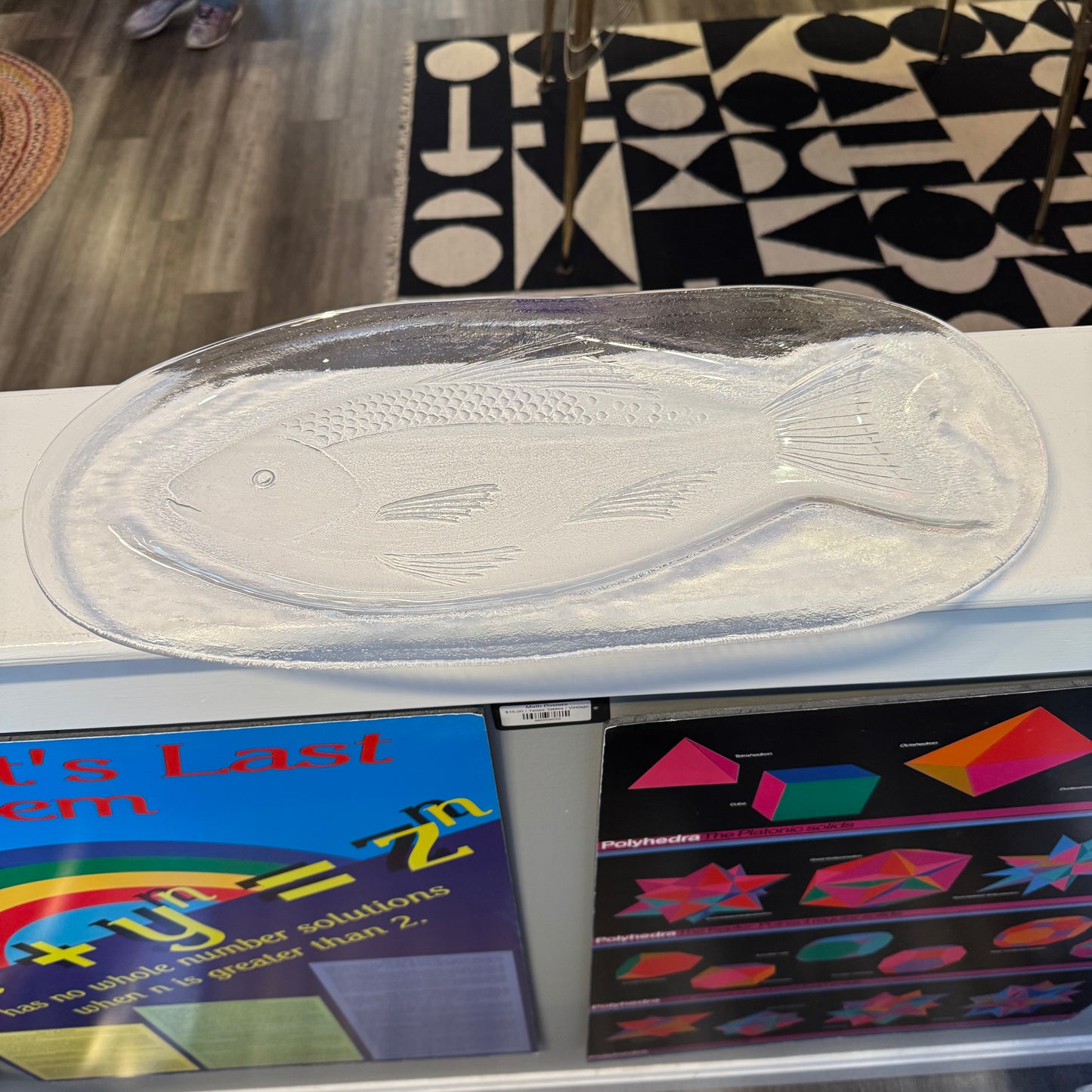 Clear Glass Fish Plate 20" x 10"