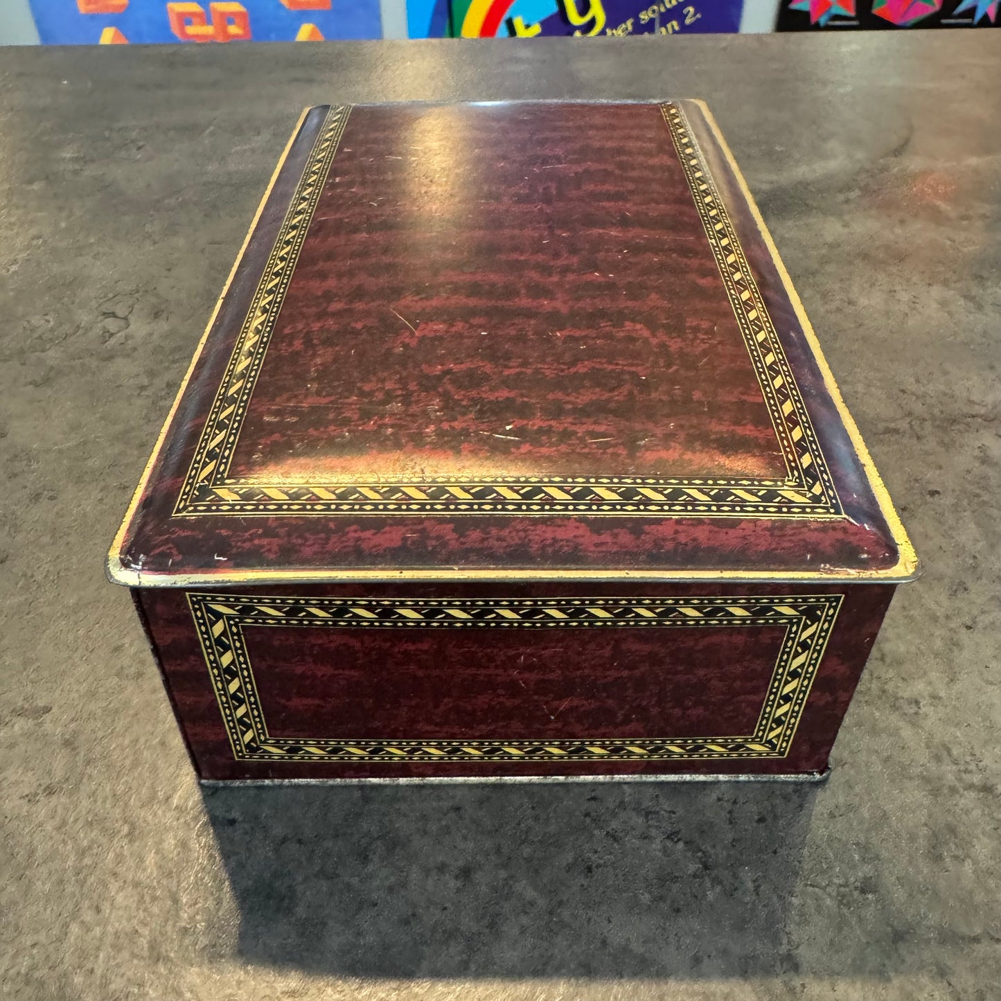 Tin Painted Cigar Box