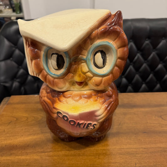Vintage 1970s California Originals Owl Cookie Jar (Model #234).