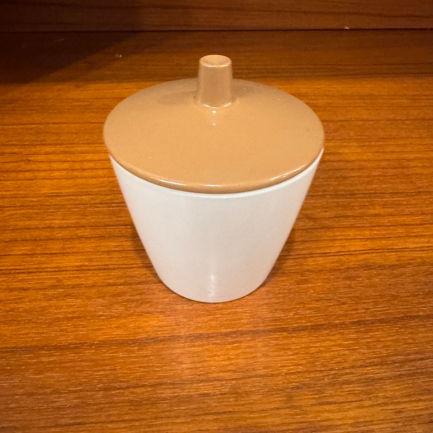 Melamine Sugar Bowl With Brown Lid