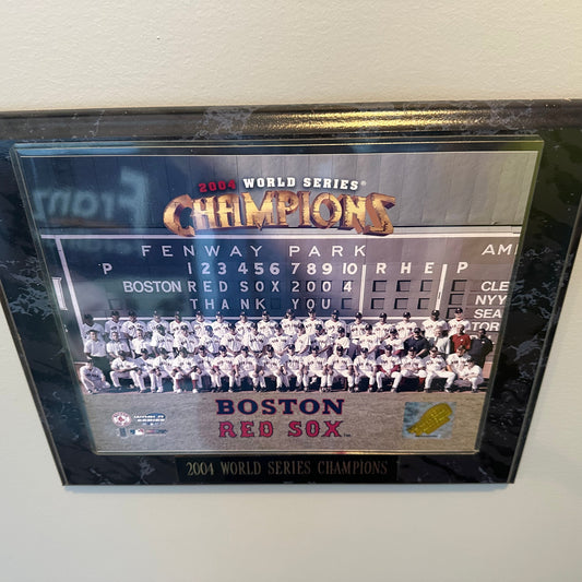 Red Sox 2004 World Series Champion Photo on Plaque