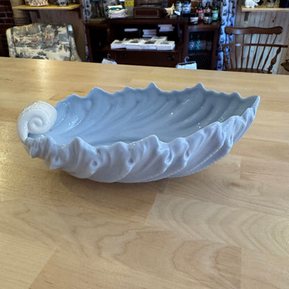 Vintage Lenox Pale Blue Porcelain Leaf-Shaped Trinket & Candy Dish
