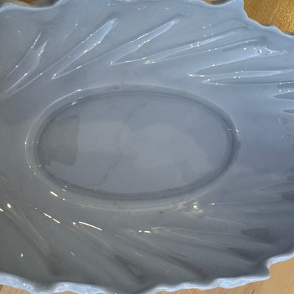 Vintage Lenox Pale Blue Porcelain Leaf-Shaped Trinket & Candy Dish