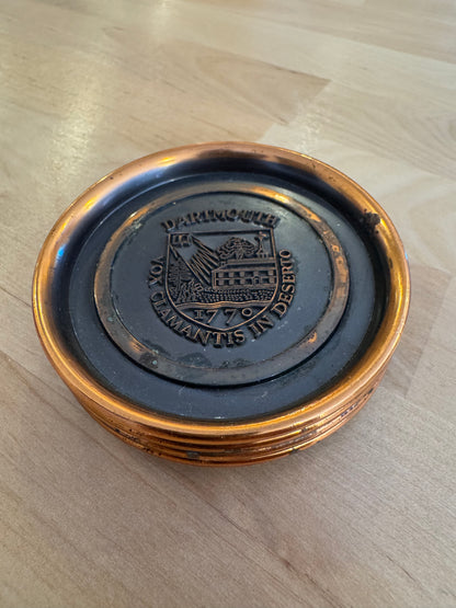 Copper Dartmouth College Coasters Set of 4